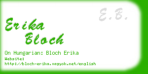 erika bloch business card